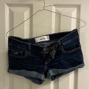 Dark Wash Rolled Up Shorts
